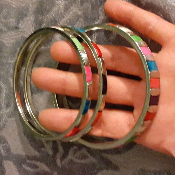 80s style colorful bangle bracelets - Picture 8 of 15